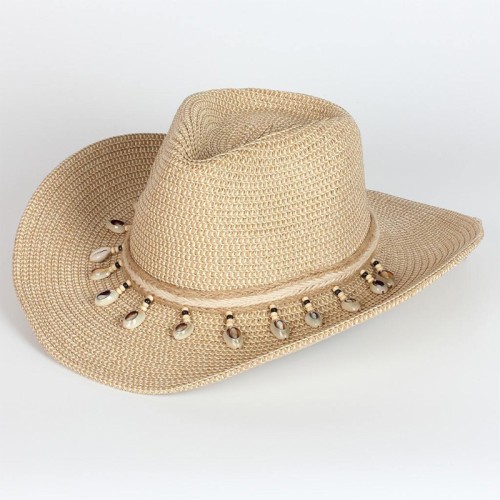 Sun protection curved wide brim women's cowboy hat