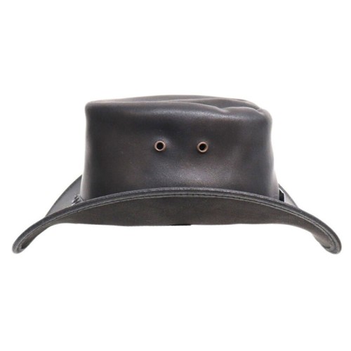 Vintage wide brim leather women's cowboy hat