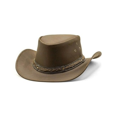 Retro leather breathable women's cowboy hat