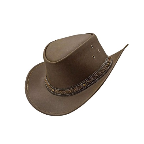 Retro leather breathable women's cowboy hat
