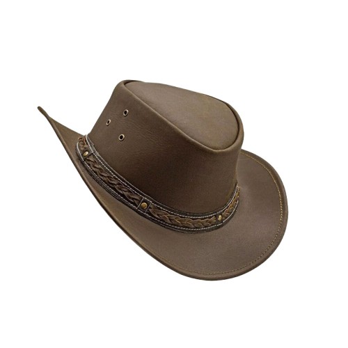 Retro leather breathable women's cowboy hat