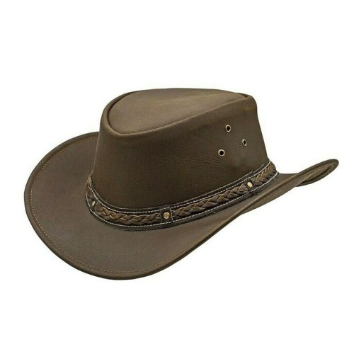 Retro leather breathable women's cowboy hat