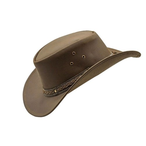 Retro leather breathable women's cowboy hat