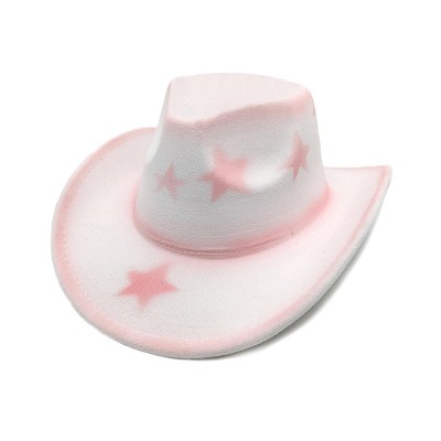 Star print fashion women's suede cowboy hat