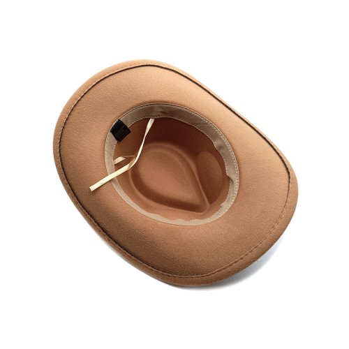 Star print fashion women's suede cowboy hat