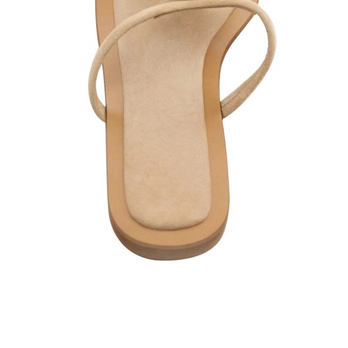 Fashion breathable stone beads ladies flat slippers