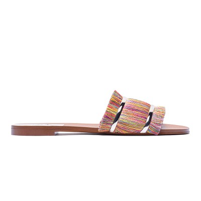 New style colorful tassel women's flat slippers