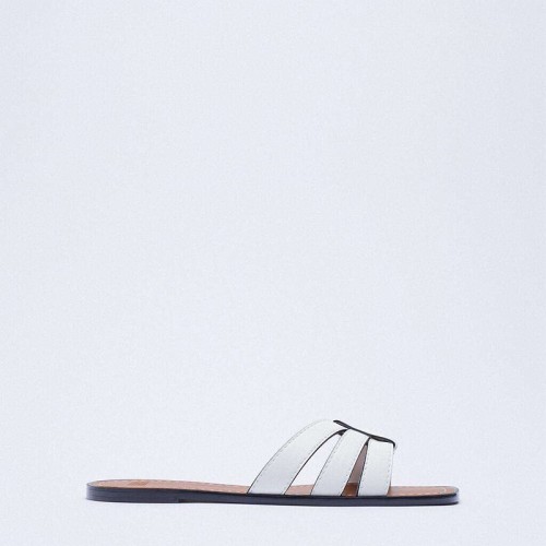 New open toe cross strap women's flat slippers