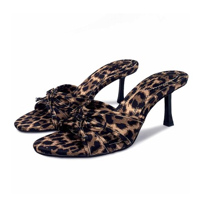 Sexy mesh surface high heel open slippers
