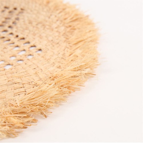 Women's wide-brim hollow woven straw hat