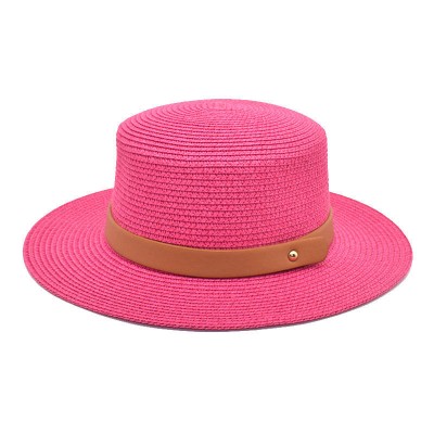 Summer wide brim ladies woven straw hat