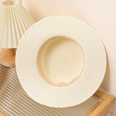 Retro pattern women's woven straw hat