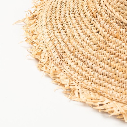 Summer wide brim women's crochet straw hat