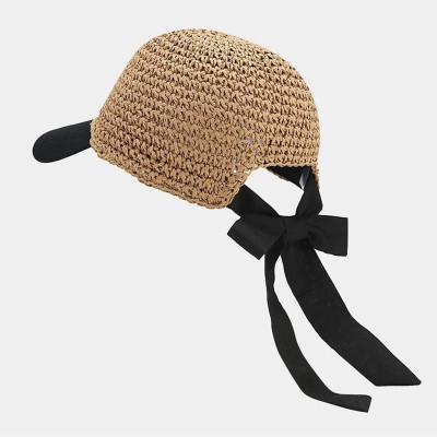 Stylish crochet women's knitted straw hat