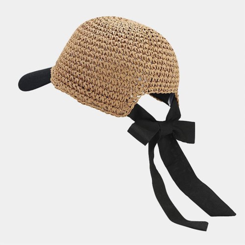 Stylish crochet women's knitted straw hat