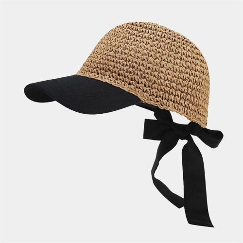 Stylish crochet women's knitted straw hat