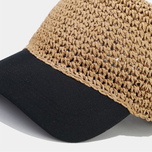 Stylish crochet women's knitted straw hat