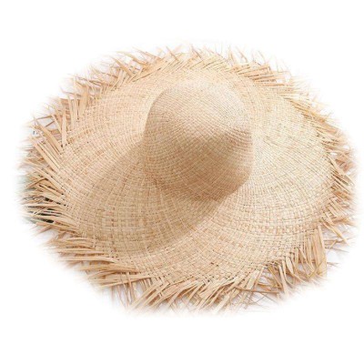 Casual wide brim women's braided straw hat