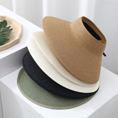 Lightweight wide-brimmed women's straw sunhat