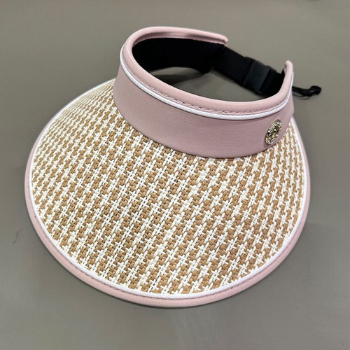Fashionable houndstooth wide-brimmed women's sun hat