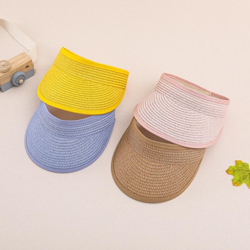 Summer solid color outdoor women's sun hat