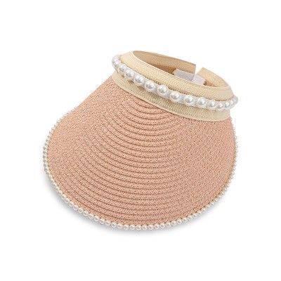 Pearl embellished adjustable women's sun hat