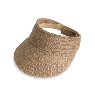 Solid color wide brim linen women's sun hat