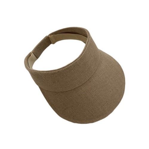 Solid color wide brim linen women's sun hat