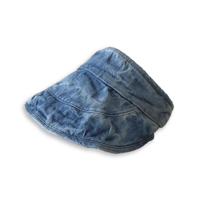 Vintage distressed women's denim sun hat