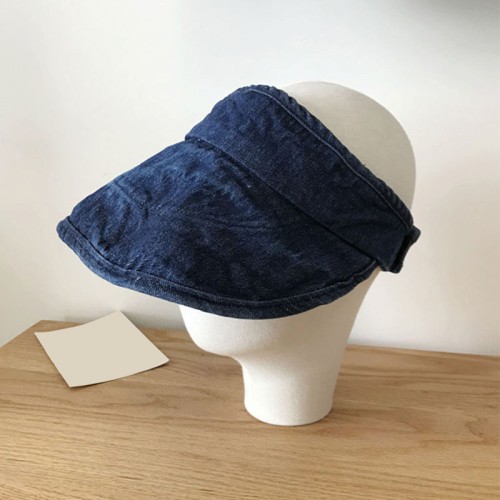 Vintage distressed women's denim sun hat