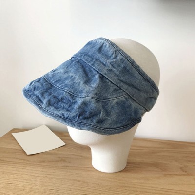 Vintage distressed women's denim sun hat