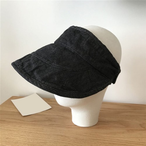 Vintage distressed women's denim sun hat