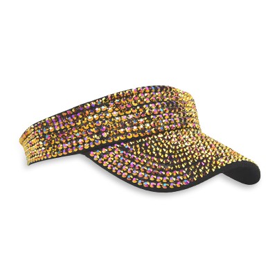 Fashionable shiny rhinestone women's sun hat