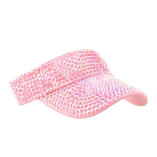 Fashionable shiny rhinestone women's sun hat