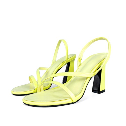 Elegant round toe breathable women's thick heel sandals