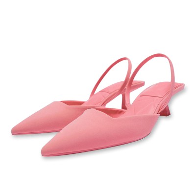 Simple and elegant pointed toe women's mid-heel sandals