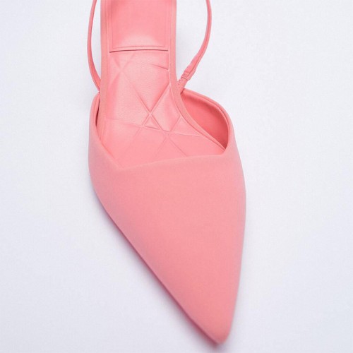 Simple and elegant pointed toe women's mid-heel sandals