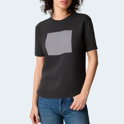 Black casual round neck women's short sleeve